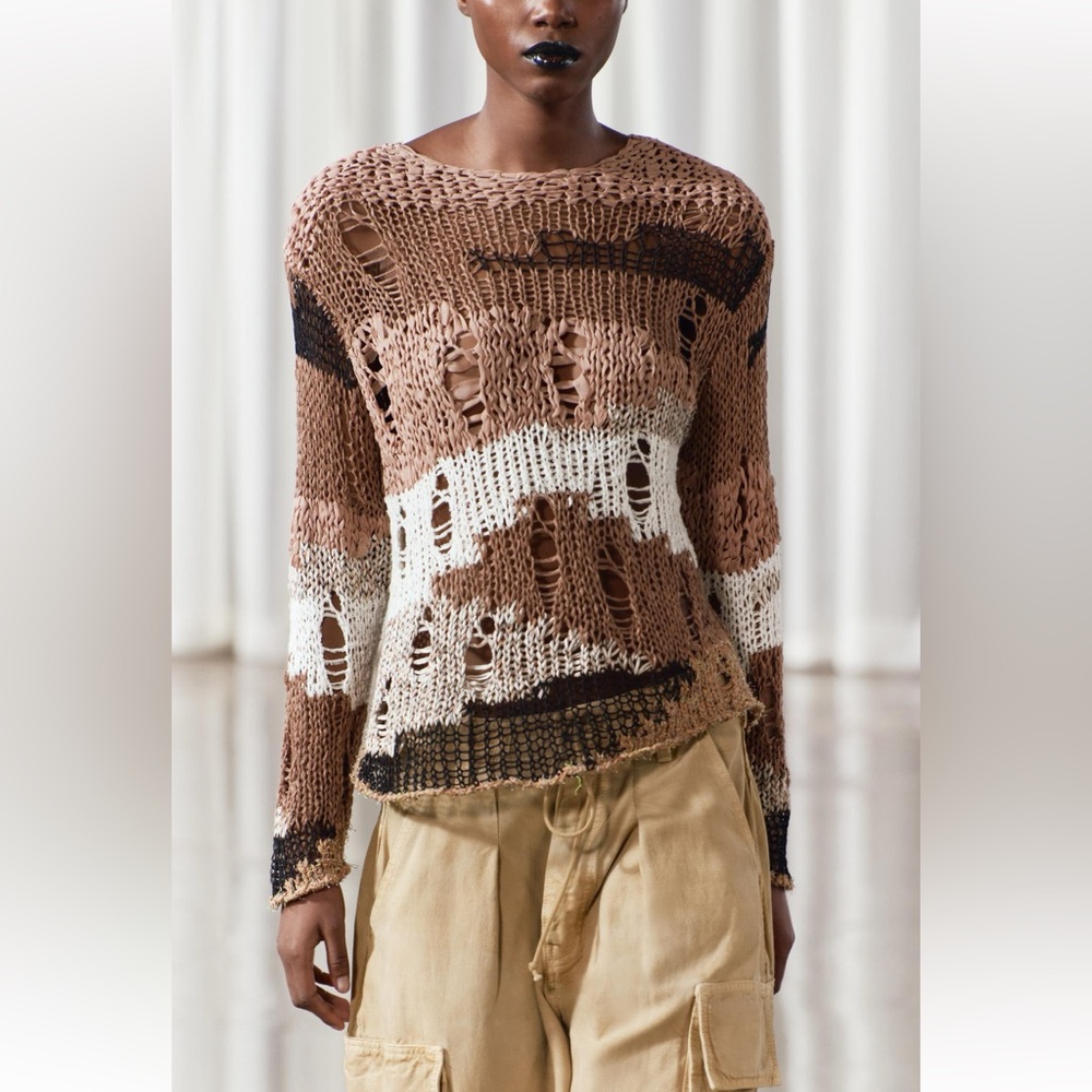 ZARA RIBBON KNIT SWEATER
